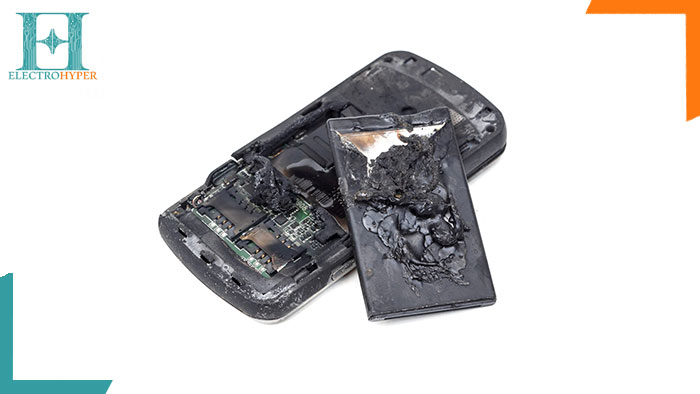 باتری لیتیوم یون موبایل منفجر شده
